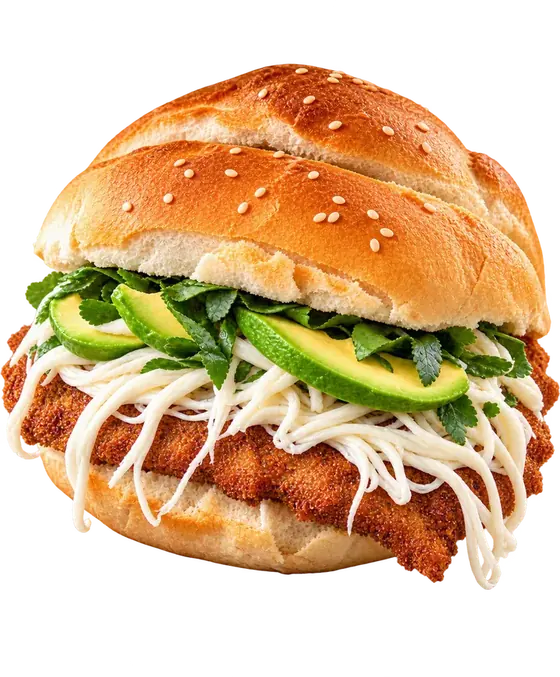 Cemita de milanesa de puerco